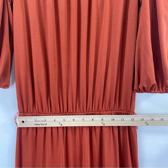 Alexia Admor Dress Women Small Brown Off The Shoulder Maxi Tiered Cocktail Party - Picture 15 of 16